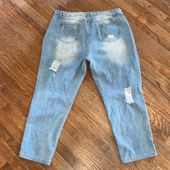 Shein women’s plus size 3XL ripped distressed Hi-Rise Jeans - Picture 8 of 12